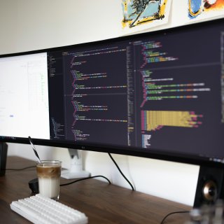 A software code on a PC screen.