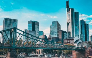 The skyline of Frankfurt am Main. 
