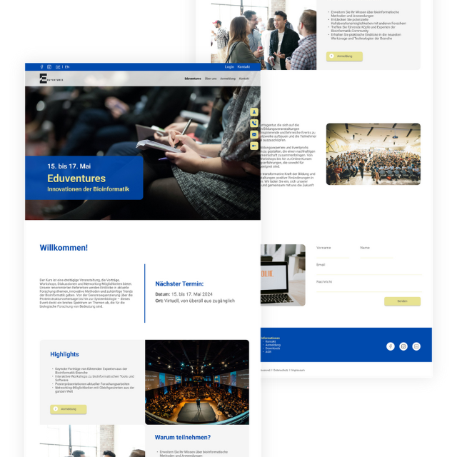 Conference Website Example Example image for a Conference Website.
