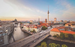 City centre of Berlin from above.