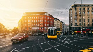 Large intersection in Berlin.