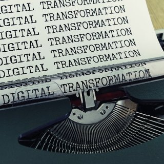 Geralt | Pixabay "Digital Transformation" typed on a typewriter.
