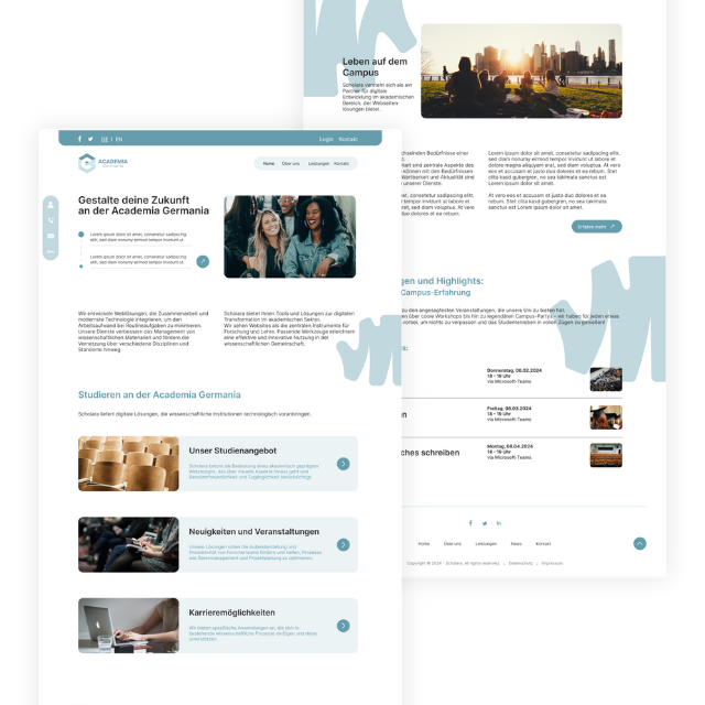Example image for a Website for Universities.