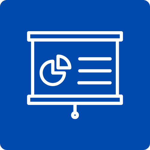 Graphic of a presentation.